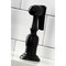 Kingston Brass KS1270AXBS Heritage Bridge Kitchen Faucet W/ Brass Sprayer, Matte Black KS1270AXBS - alternate 2
